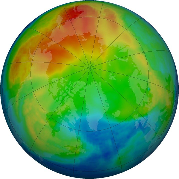 Arctic ozone map for 28 December 2001